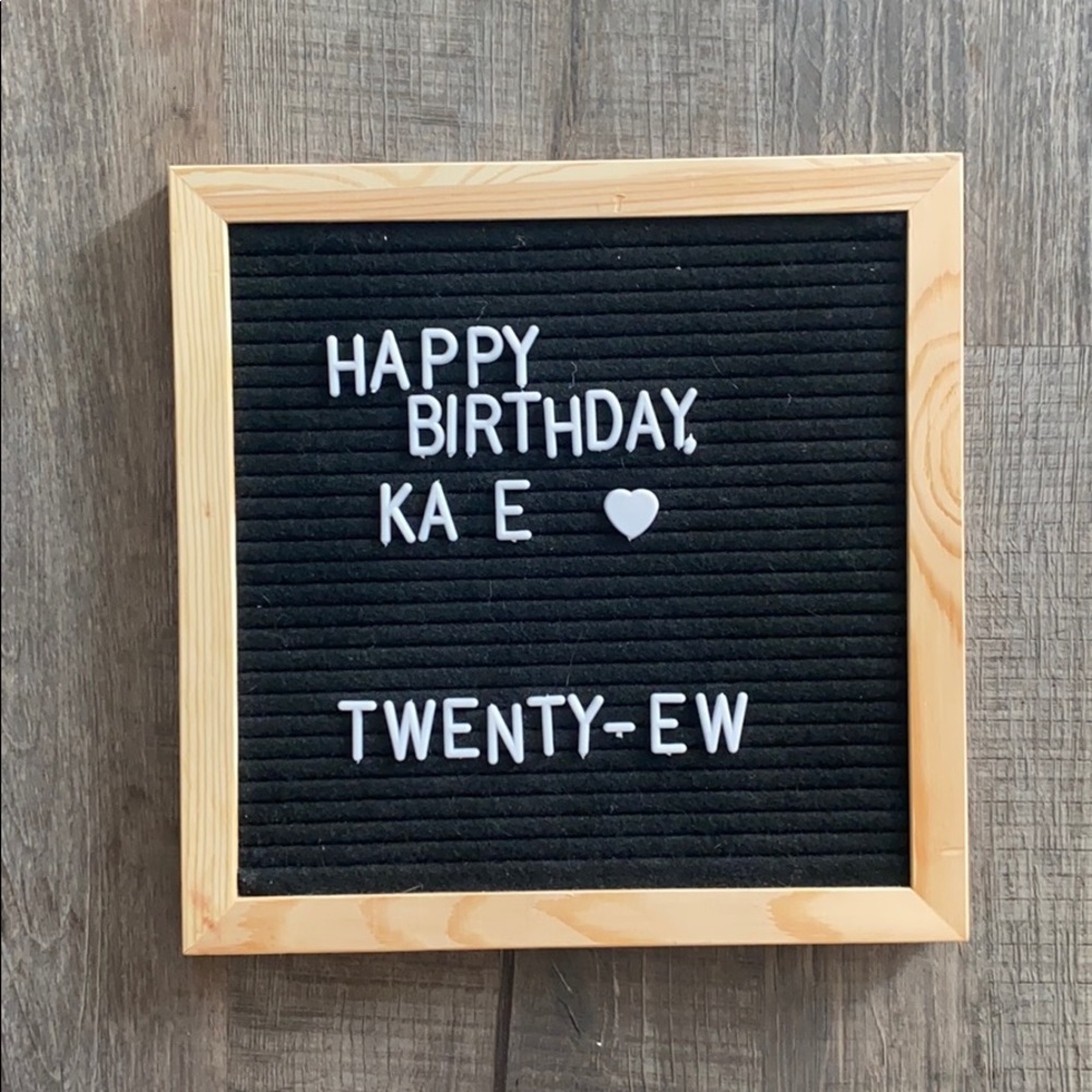 Letter board but I only have these letters